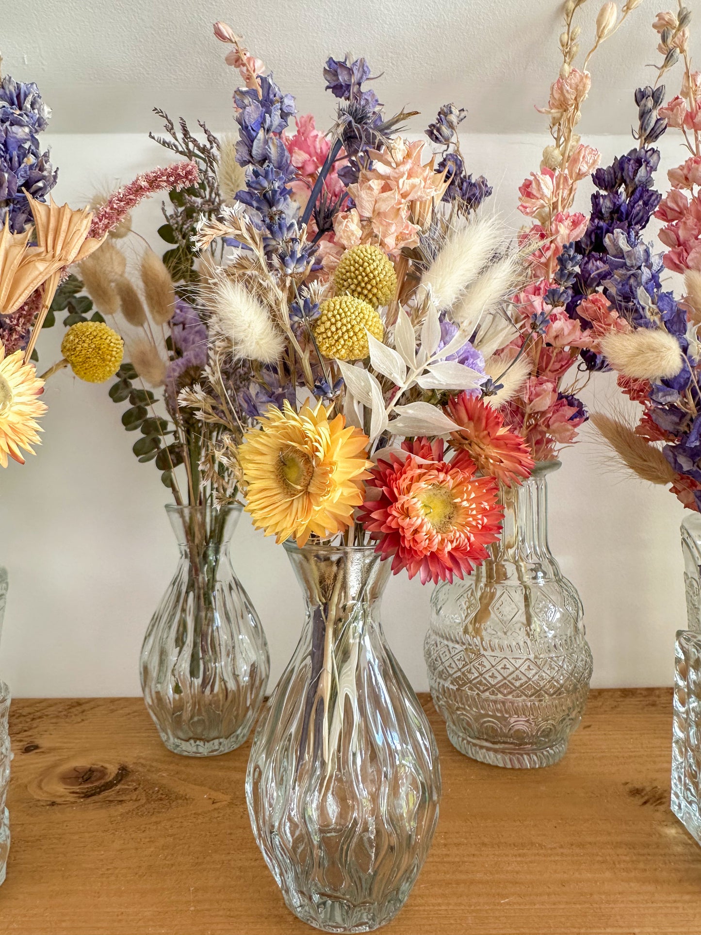 Dried flower bunch and vase